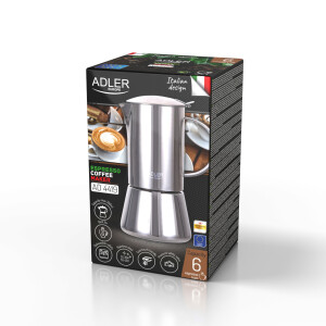 Adler AD 4419 Espressomaschine Edelstahl 0,3 L
