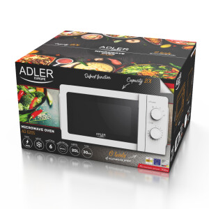 Adler AD 6205 Mikrowelle 20L 700W weiß