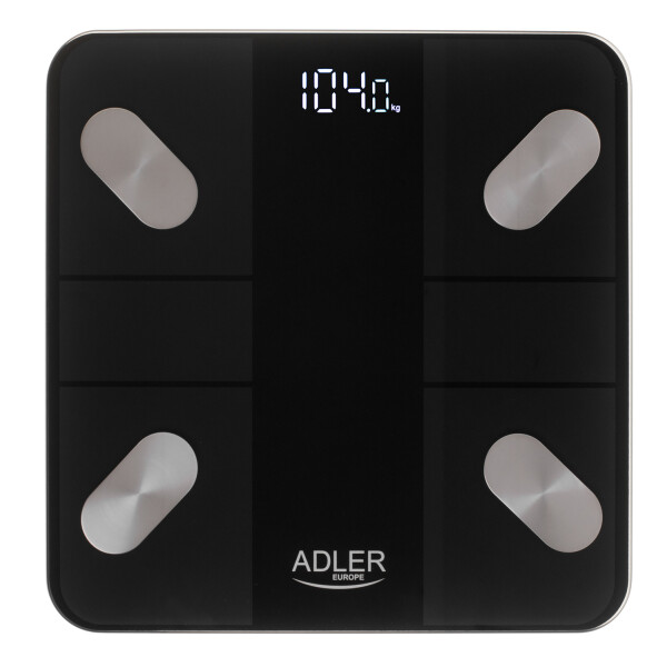 Adler AD 8186 Personenwaage Tuya Smart mit App Bluetooth schwarz