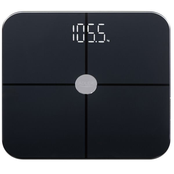 Adler AD 8187 Personenwaage Smart mit App Bluetooth schwarz