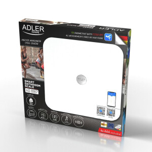Adler AD 8187 Personenwaage  Smart mit App Bluetooth weiß