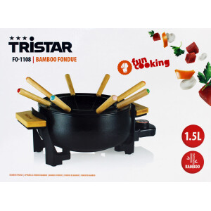 Tristar FO-1108 Bambus-Fondue 1,5l, 8 Pers.