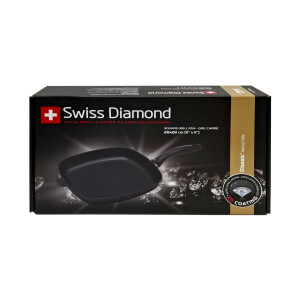 Swiss Diamond XD63281I Antihaft-Grillpfanne quadratisch 28x28 cm
