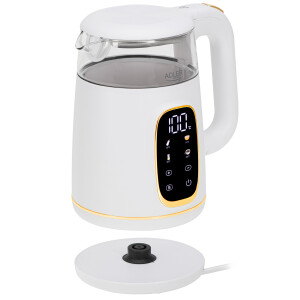 Adler AD 1305wg Wasserkocher 1,7L mit Temperatureinstellung weiß/gold