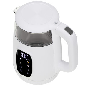 Adler AD 1305ws Wasserkocher 1,7L mit Temperatureinstellung weiß / silber