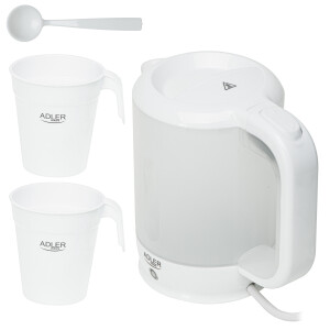 Adler AD 1381 Reise-Wasserkocher 0,5L weiß 750-900 W
