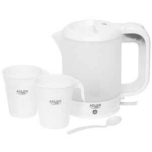 Adler AD 1381 Reise-Wasserkocher 0,5L weiß 750-900 W