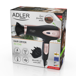 Adler AD 2248b Haartrockner mit Diffusor 2400W schwarz