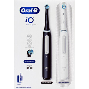 Braun Oral-B iO Series 4N (IOG4D.2J6.2K) 2er Set Elektr. Zahnbürste schwarz u. weiß