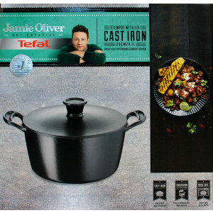 Tefal E21246 Jamie Oliver Kasserolle 24 cm Gusseisen