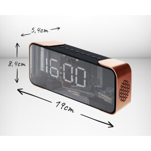 Adler AD 1190cr Radiowecker Bluetooth Schwarz/Kupfer