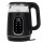 Adler AD 1305bs Wasserkocher Glas, LED-Anzeige, Temperaturreglung, 1,7L schwarz/silber 2200W