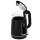 Adler AD 1305bs Wasserkocher Glas, LED-Anzeige, Temperaturreglung, 1,7L schwarz/silber 2200W