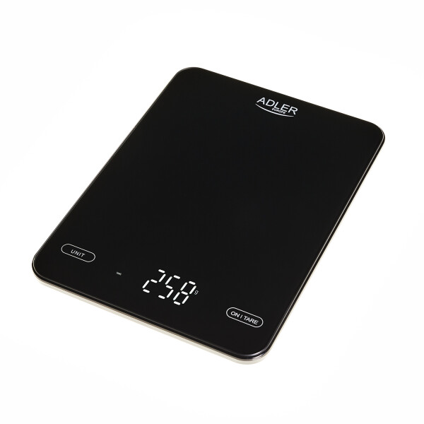 Adler AD 3177b Akku-Küchenwaage schwarz, USB, bis 10 kg