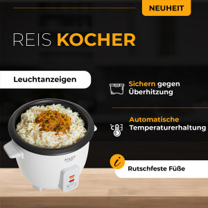 Adler AD 6418 Reiskocher weiß 300W