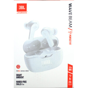JBL Wave Beam Bluetooth Wireless In-Ear-Kopfhörer weiß
