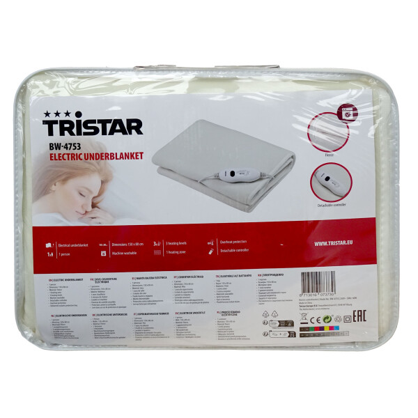 Tristar BW-4753 Elektrische Unterdecke, Vlies Heizdecke 150x80 cm
