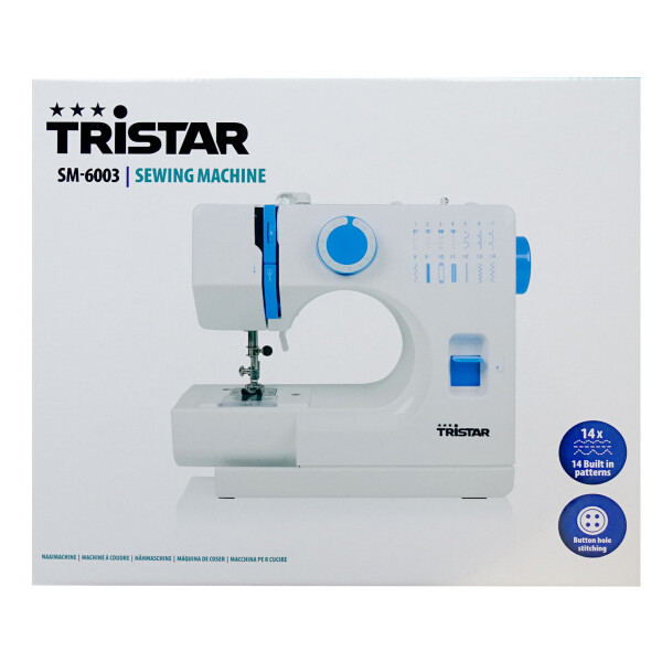 Tristar SM-6003 Nähmaschine, 14 integrierte Stichmuster, LED-Beleuchtung
