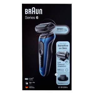 Braun 61-B1200S Series6 Akku Rasierer blau