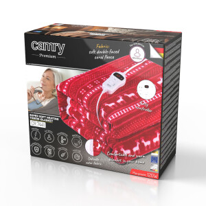 Camry CR 7441 elektr. Heizdecke mit Timer 160x180cm Weihnachtsmuster