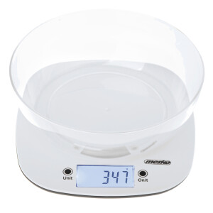 Mesko MS 3179w Küchenwaage mit Schüssel bis 5kg...