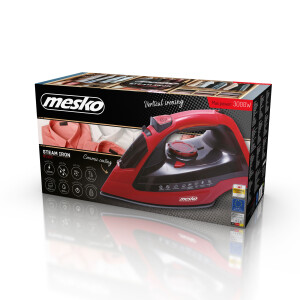 Mesko MS 5031 Dampfbügeleisen 3000W rot/schwarz