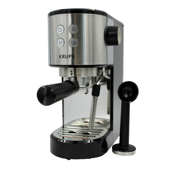 Krups XP441810 Virtuoso Essential Espresso-Siebträgermaschine 15 bar Edelstahl