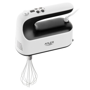 Adler AD 4229 Handmixer 600 Watt mit Rührbesen, Knethaken und Schneebesen