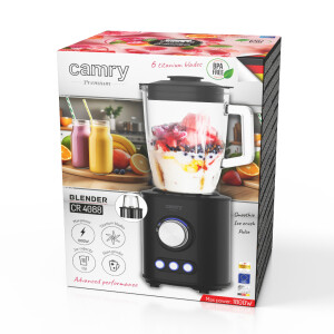 Camry CR 4088 Standmixer Glas 1,5 Liter 1.700 Watt 17.000 U/min schwarz