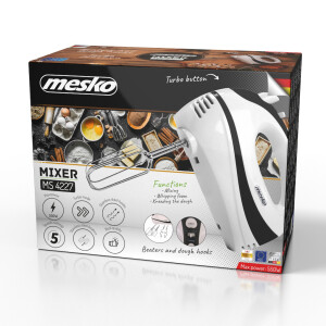 Mesko MS 4227b Handmixer 550 Watt weiß/schwarz