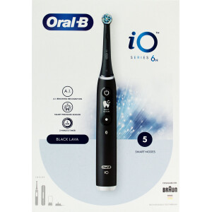 Braun Oral-B iO Series 6 Black Onyx elektr. Zahnbürste schwarz mit Reiseetui