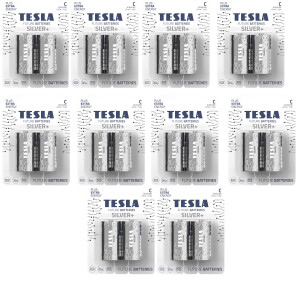 TESLA SILVER+ C Baby, LR14 Batterie 10x 2er Pack = 20...