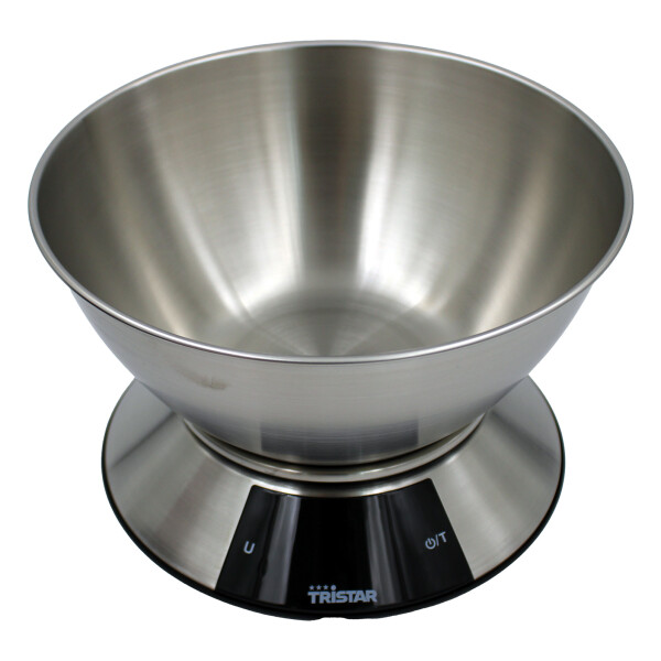 Tristar KW-2453 Küchenwaage bis 5kg mit 2-Liter-Messbecher Edelstahl