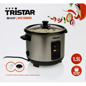 Tristar RK-6147 Reiskocher 1,5L Silber/Schwarz 500W