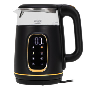 Adler AD 1305 BG black gold Wasserkocher Glas mit...