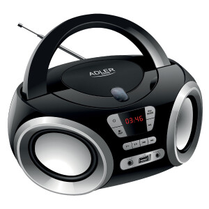 Adler AD 1181 FM-Radio, CD-MP3-Boombox, USB, schwarz /...