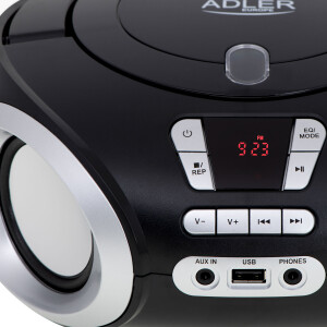 Adler AD 1181 FM-Radio, CD-MP3-Boombox, USB, schwarz / silber