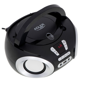 Adler AD 1181 FM-Radio, CD-MP3-Boombox, USB, schwarz / silber