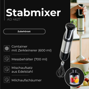 Adler AD 4627 Stabmixer-Set schwarz