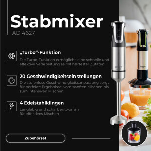 Adler AD 4627 Stabmixer-Set schwarz