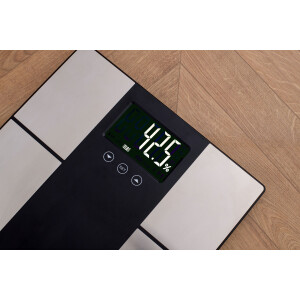 Adler AD 8165 digitale Personenwaage Körperanalysewaage bis 225 kg silber / schwarz