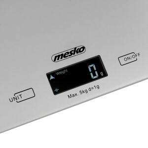 Mesko MS 3145 Elektronische Küchenwaage bis 5 kg silber