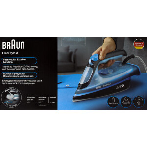 Braun FI3194BK FreeStyle3 Dampfbügeleisen 2400W...