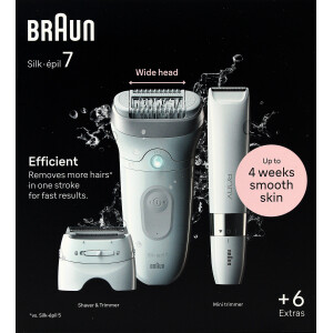 Braun 7-441 Silk-epil7 wet&dry Epilierer inkl. 6 Extras