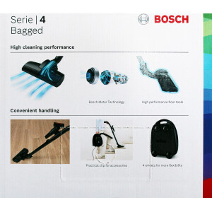 Bosch BGL38WH2 Serie4 Beutelstaubsauger mit Kabel 4L 600W weiß