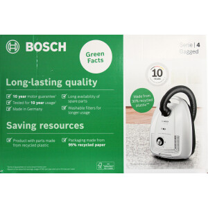 Bosch BGL38WH2 Serie4 Beutelstaubsauger mit Kabel 4L 600W weiß
