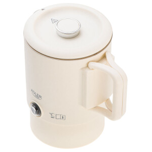 Adler AD 1388b Reise-Wasserkocher beige 0,8L 650W klappb. Griff verstaubarer Sockel