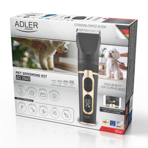 Adler AD 2849 Profess. Haustierpflege-Set mit Akku Tierhaarschneider