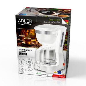 Adler AD 4381w Filter-Kaffeemaschine 0,6L weiß