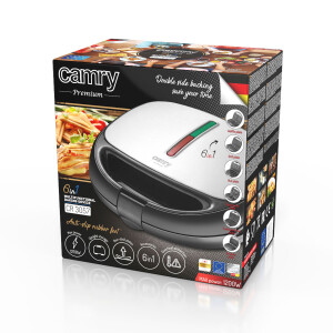 Camry CR 3057 Backgerät 6in1 Sandwich-/Omelettmaker/Grill/Waffeisen/Nussbäcker
